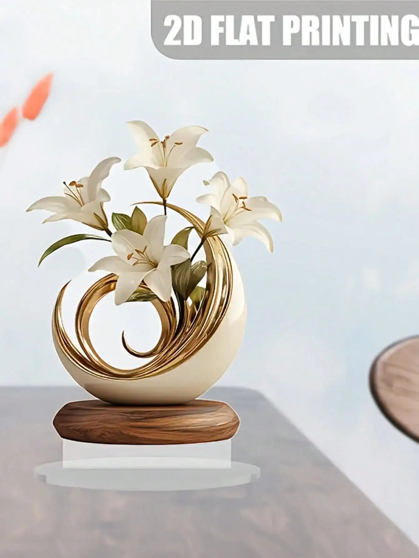 Décoration florale de Table, Plaque de bureau, adaptée à la décoration du salon, de la chambre à coucher, d'étude et du bureau, 1 pièce