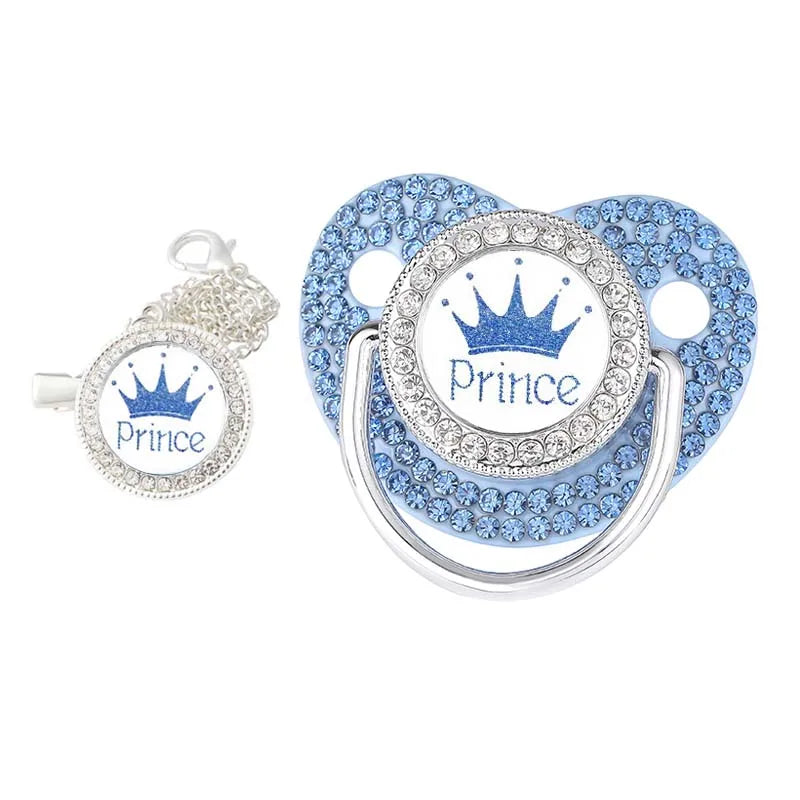Couronne nouveau-né attache-sucette chaîne bébé factice Silicone sans BPA enfant en bas âge anneau de dentition infantile sucette mamelon bébé douche cadeau