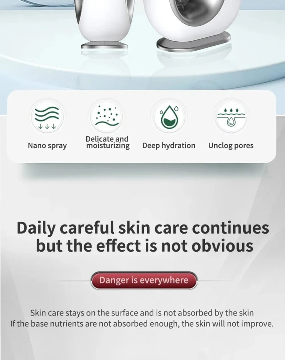 Pulvérisateur de brume hydratant pour la peau du visage, aérographe, nettoyage en profondeur du visage, injecteur d'oxygène, compresseur de brosse à Air sans fil