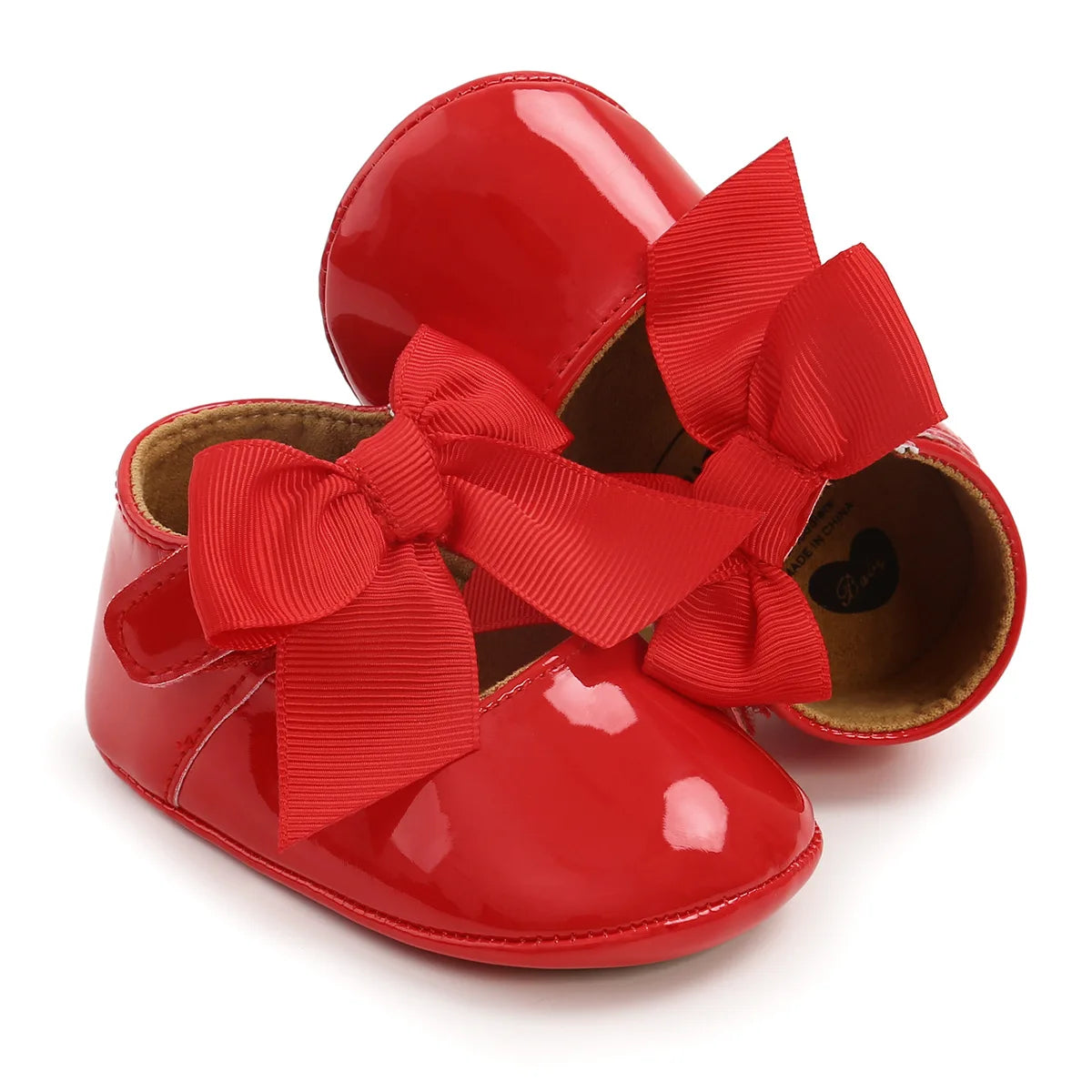 Meckior bébé chaussures nœud papillon semelle en caoutchouc anti-dérapant PU Ballet pantoufles bébé fille robe chaussures premier marcheur enfant en bas âge berceau chaussures