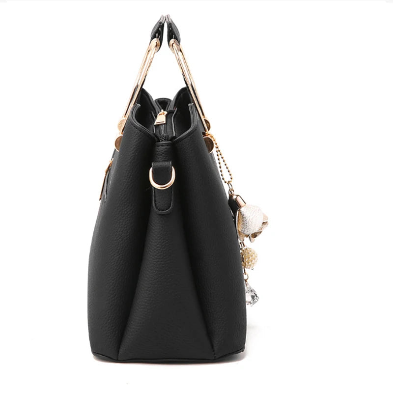 Sacs à poignée de luxe pour femmes, sac à bandoulière pendentif en cuir PU, sacoche de grande capacité, sacs pour maman d'âge moyen, fourre-tout