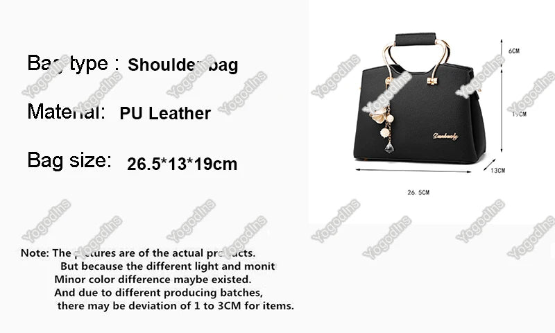 Sacs à poignée de luxe pour femmes, sac à bandoulière pendentif en cuir PU, sacoche de grande capacité, sacs pour maman d'âge moyen, fourre-tout