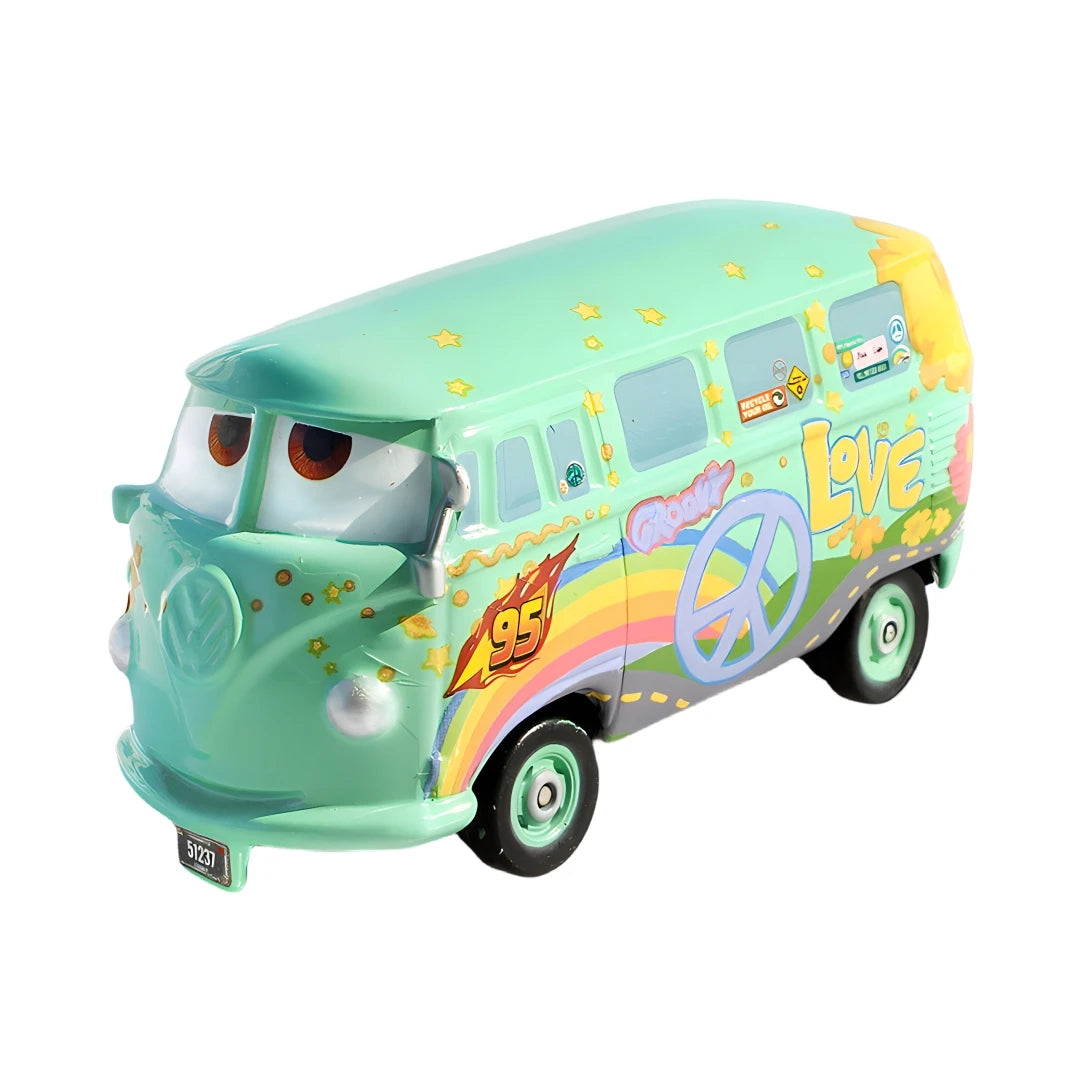 Disney Pixar-Voitures Rains Mcqueen Mack UnmunCollection pour enfants, véhicules moulés sous pression, modèle de jouet en alliage, cadeau, 3 jouets, 1:55
