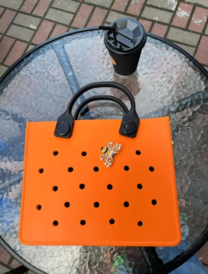 EVA grand sac à bandoulière en cuir sac à main fourre-tout sac de rangement pour femmes décontracté sac de plage étanche trou ajustement charme sac de rangement de mode