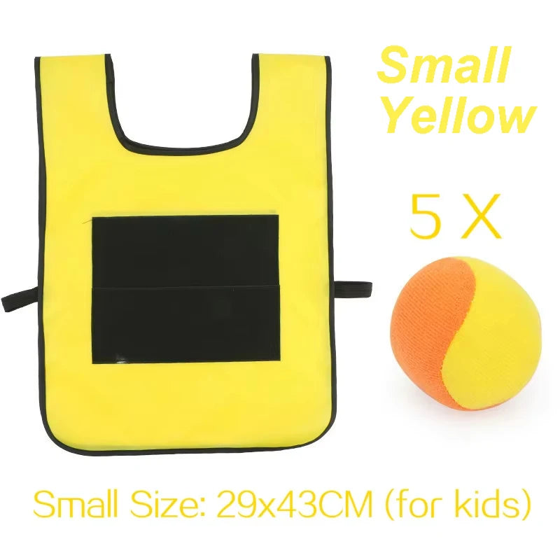 Gilet de jeu de balle Dodge collant, jouet de sport de plein air, accessoires en tissu Jersey, capture de balles en polaire douce, sans danger pour les enfants, adolescents et adultes