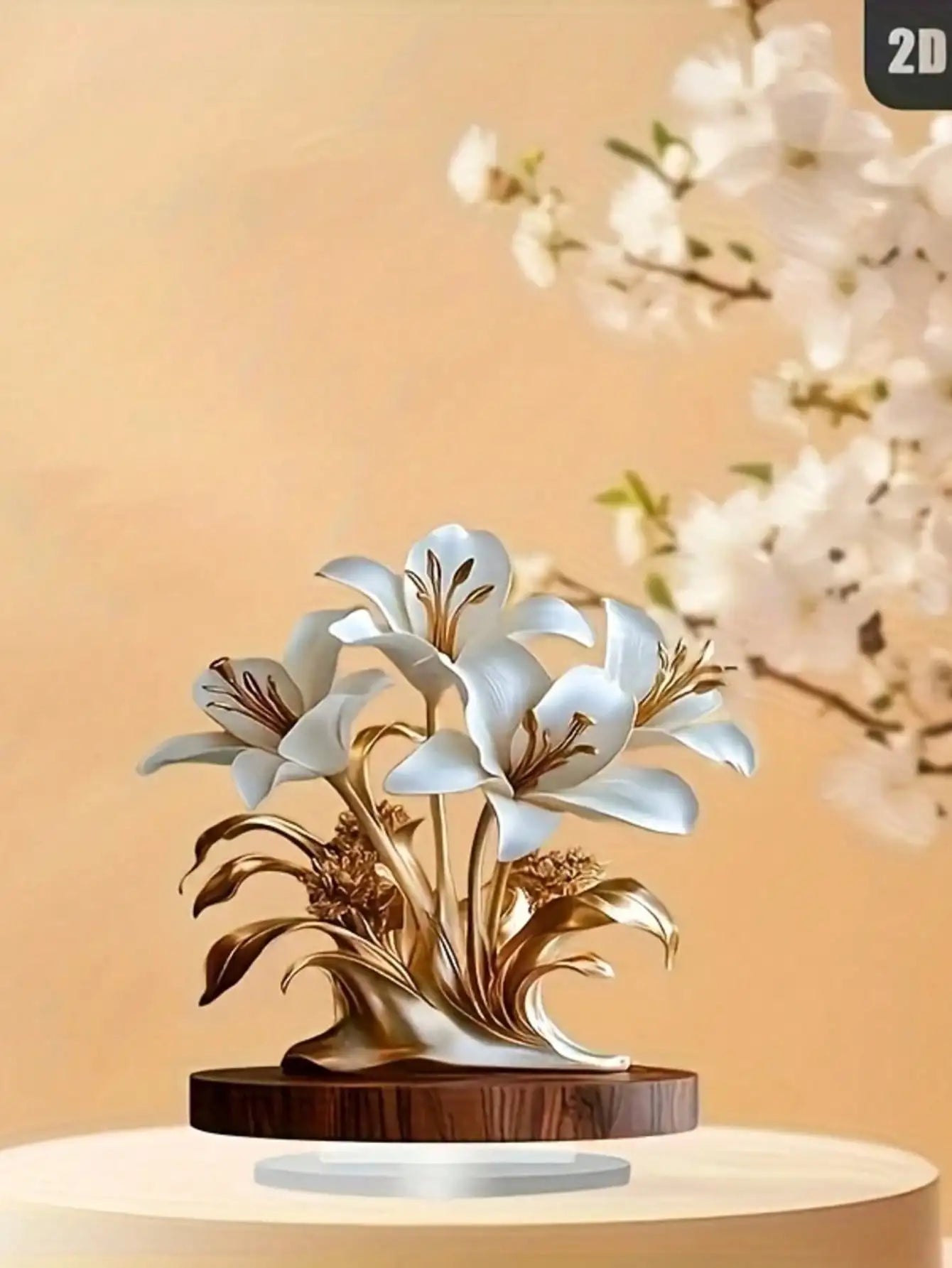 Décoration florale de Table, Plaque de bureau, adaptée à la décoration du salon, de la chambre à coucher, d'étude et du bureau, 1 pièce