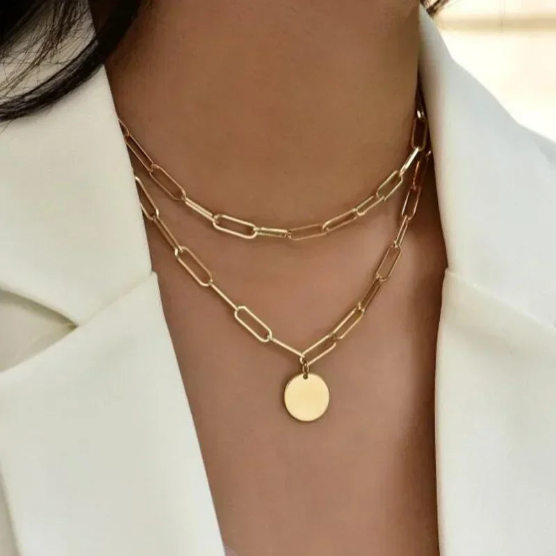 Collier rond à trois couches en argent Sterling 925 pour femmes, chaîne serpent Simple, breloque boule, cadeau de fête, bijoux exquis pour femmes