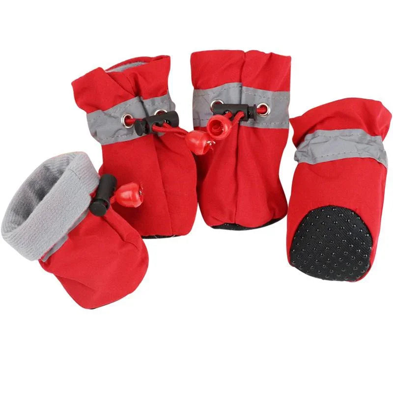 Chaussures antidérapantes pour chiot, 4 pièces, imperméables, pour animaux de compagnie, bottes de neige, de pluie, pour chien, chiot, chat, Chihuahua, soins des pattes, hiver
