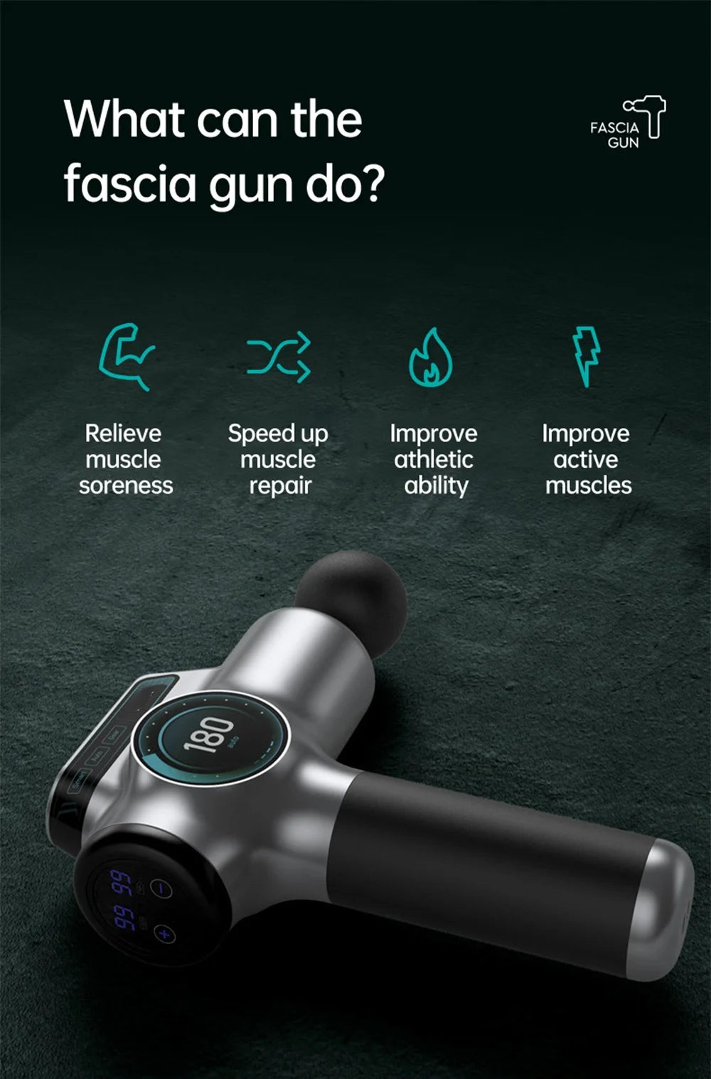 Pistolet de Massage musculaire professionnel à 99 vitesses, masseur pour le cou et le dos, Instrument de Massage, équipement de Fitness, livraison directe