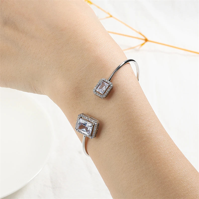 Bracelets de manchette en or géométrique pour femmes, bijoux de fête INS, mode cubique, contre-indiqué, luxe, documents