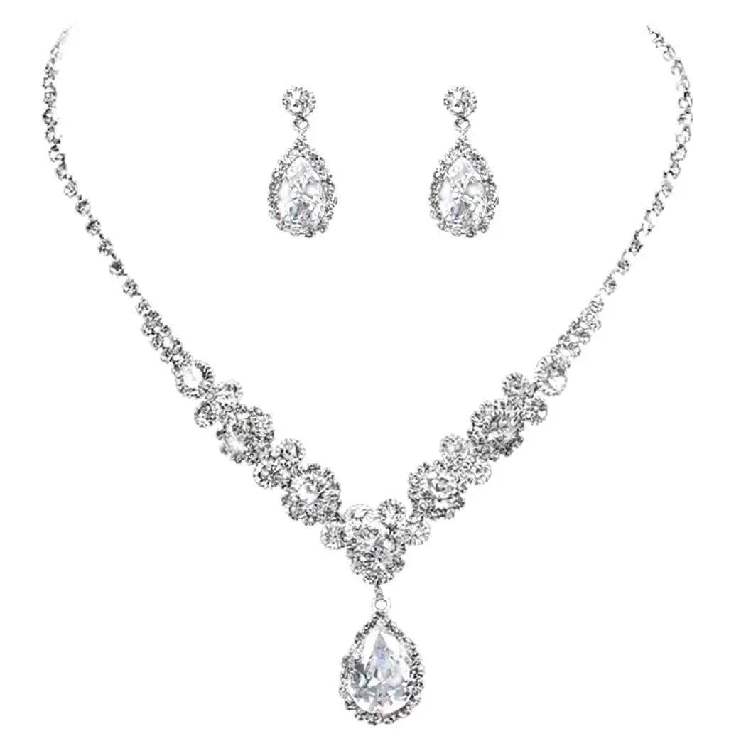 Ensemble de bijoux en diamant Imitation Moissanite, Flash d'explosion, pendentif de luxe, collier et boucles d'oreilles pour femmes, nouvelle collection