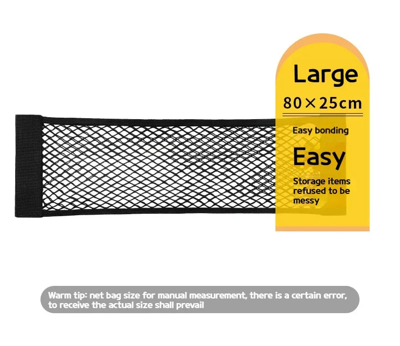 Sac de rangement de bagages, sac de rangement de coffre de voiture, filet de rangement de voiture en Velcro Double extensible, sac de rangement en maille, filet de voiture