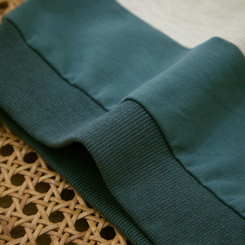 Survêtement d'hiver 2 pièces pour bébé, tenues pour garçons en bas âge, couleur contrastée, sweat-shirt à manches longues, hauts et pantalons longs, ensemble de vêtements pour tout-petits
