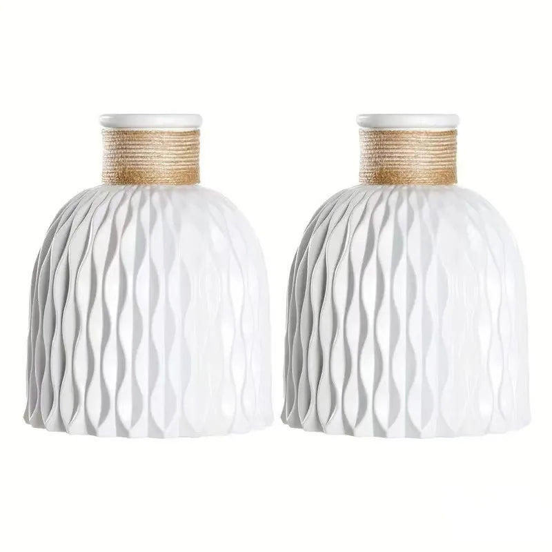 Vase à fleurs en plastique, Vase en fausse céramique pour la décoration de la maison, arrangements floraux, décoration de la maison, Vase à fleurs, centre commercial, décoration de Table