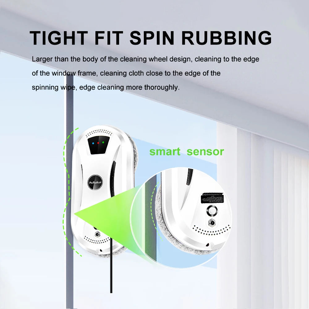 PuRuiKai Robot aspirateur Ultra mince nettoyage de vitres robot fenêtre électrique verre limpiacristales télécommande pour la maison