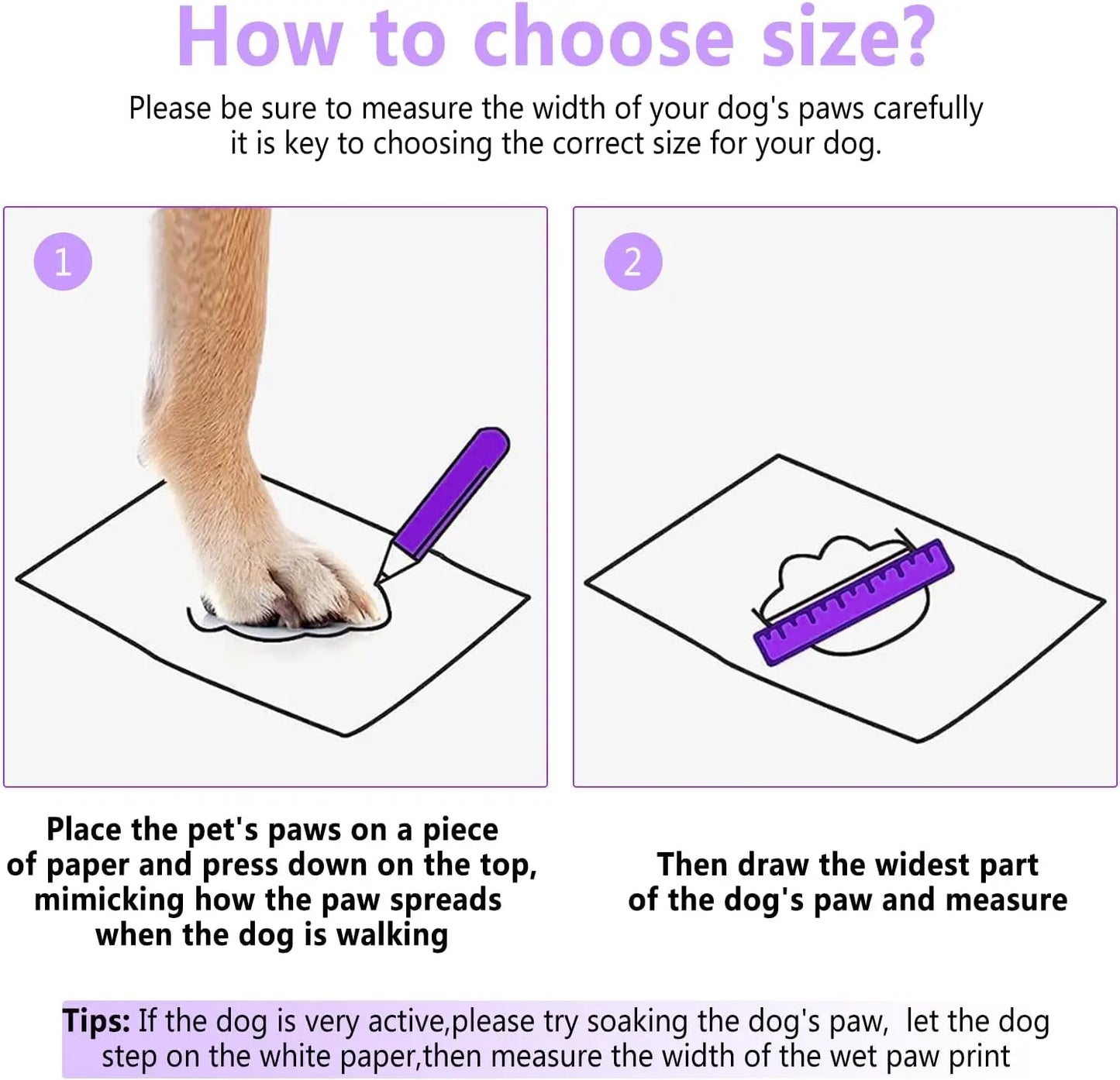 ATUBAN Chaussures pour chiens, sandales pour chaussons chauds, bottes d'extérieur pour chiens, chaussons antidérapants et imperméables pour l'hiver, jour enneigé et été