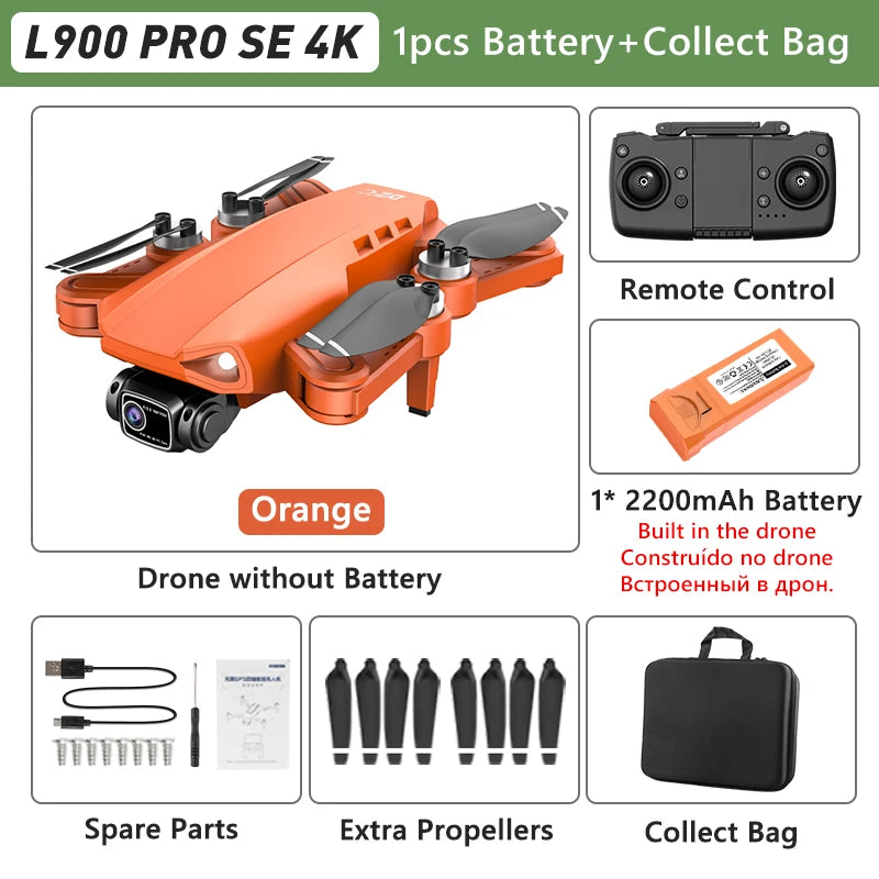 LYZRC L900 PRO GPS Drone 4K professionnel HD double caméra 5G WIFI moteur sans brosse FPV quadrirotor pliable photographie aérienne Drone