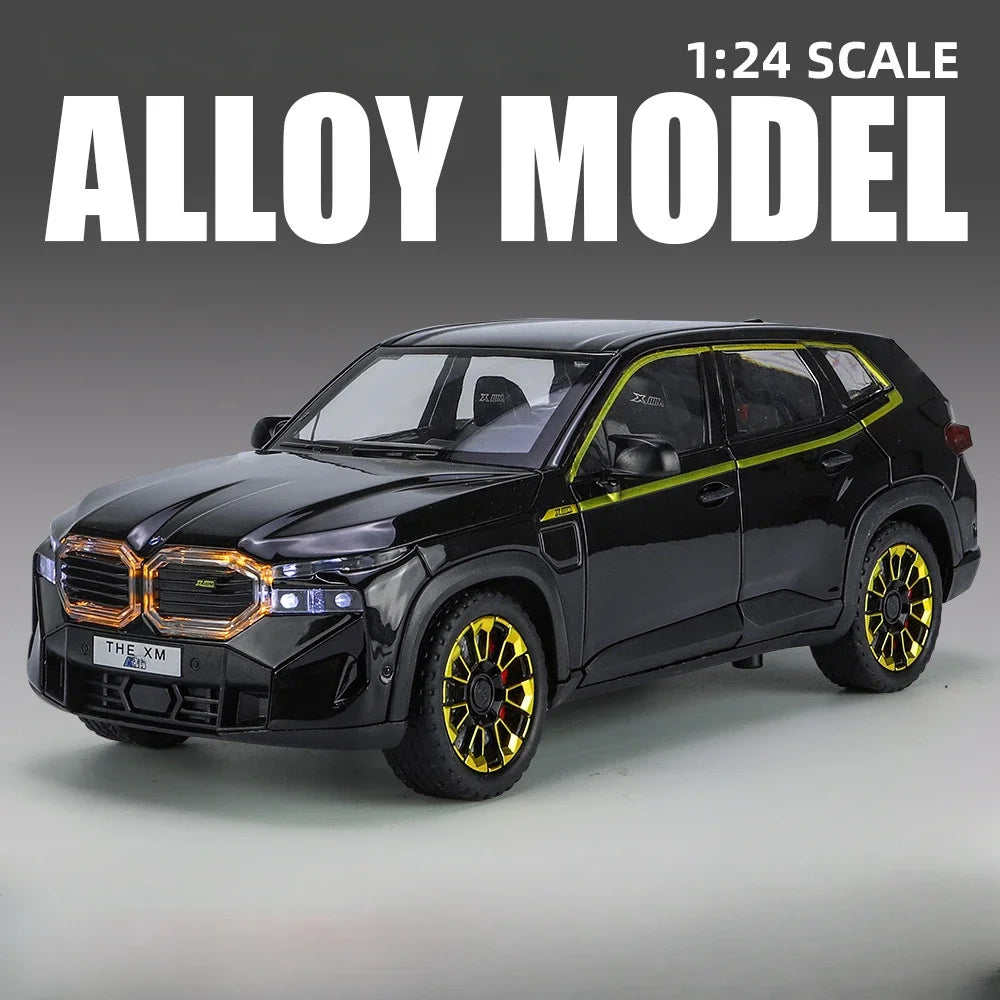 1/24 les modèles de voitures en alliage XM jouet moulé sous pression véhicules tout-terrain avec son léger fonction de traction SUV voiture jouets pour enfants garçons cadeaux