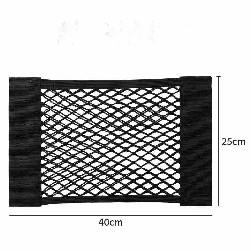 Sac de rangement de bagages, sac de rangement de coffre de voiture, filet de rangement de voiture en Velcro Double extensible, sac de rangement en maille, filet de voiture