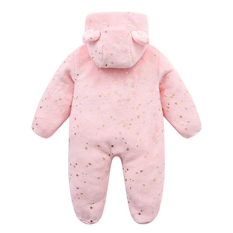 Vêtements doux pour nouveau-né, flanelle, automne hiver, pour bébés garçons et filles, combinaison de dessin animé, body chaud pour bébés de 0 à 12 mois