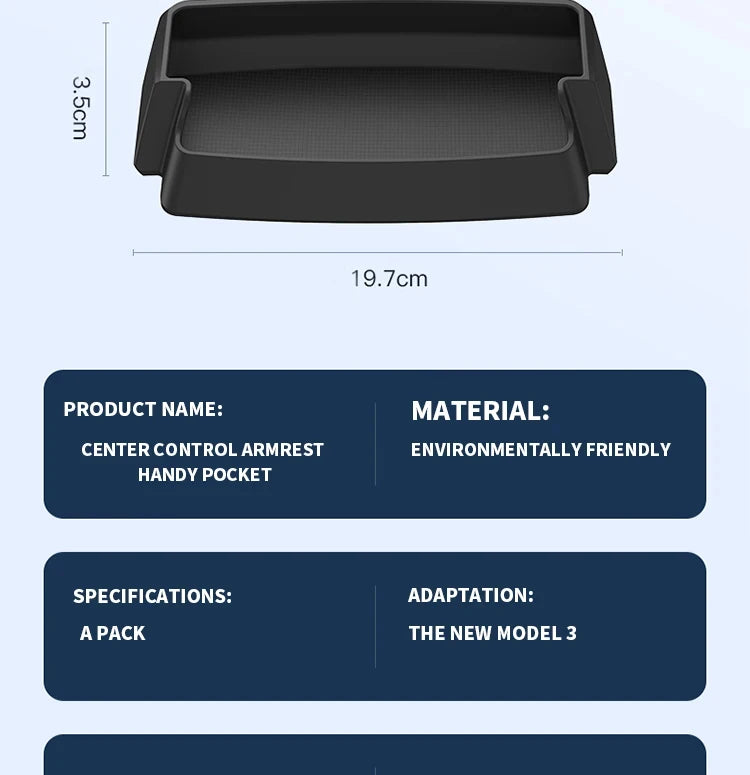 Boîte de rangement d'accoudoir Central pour Tesla modèle Y/3/3, étui de rangement pour lunettes de voiture Highland, accessoire multifonctionnel pour téléphone, nouveauté 2024