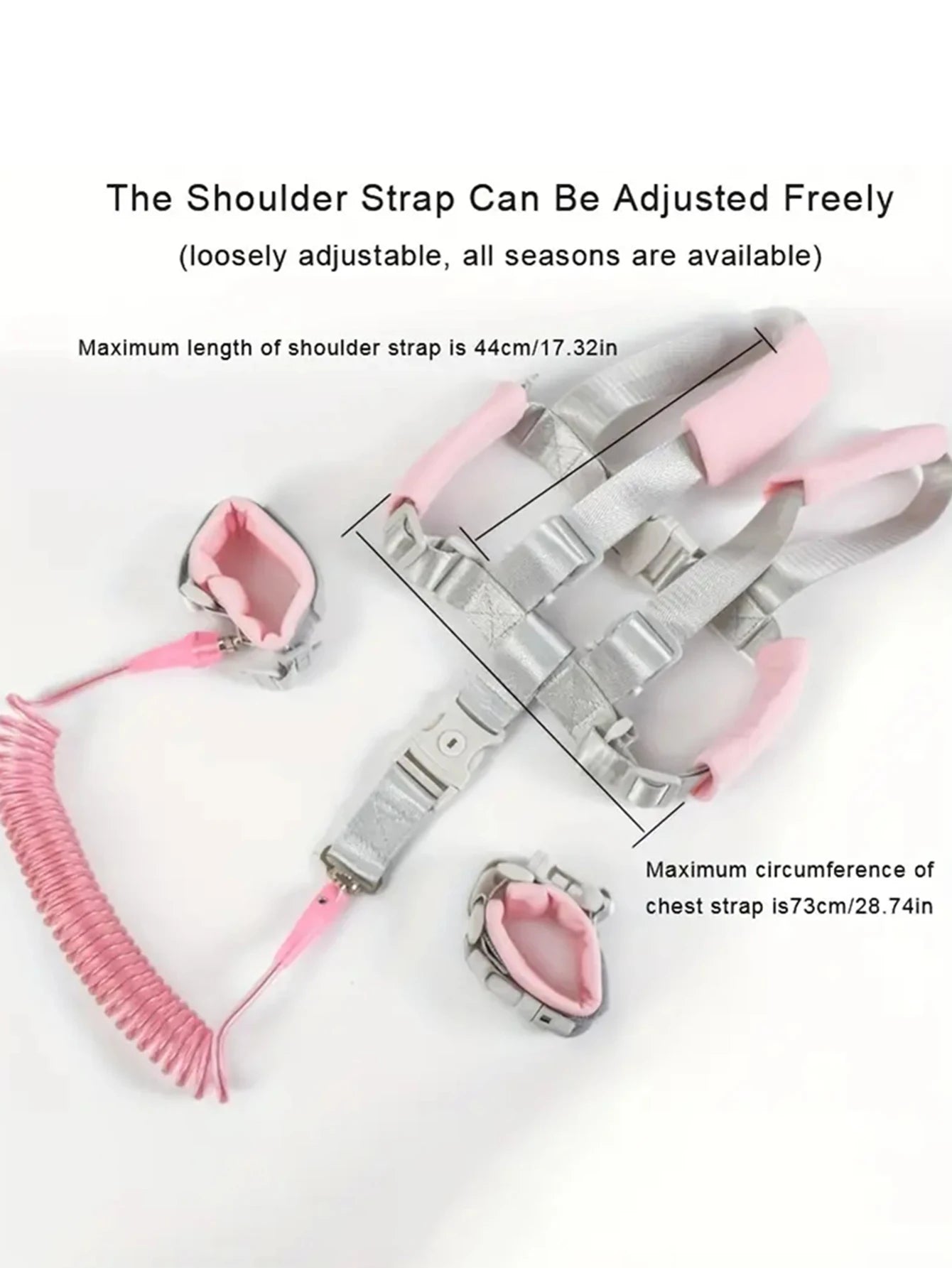 Ceinture de prévention des pertes pour nourrissons et jeunes enfants, corde de Traction, Bracelet de prévention des pertes pour bébé, corde à ressort de 1.5m, marche sûre pour bébé