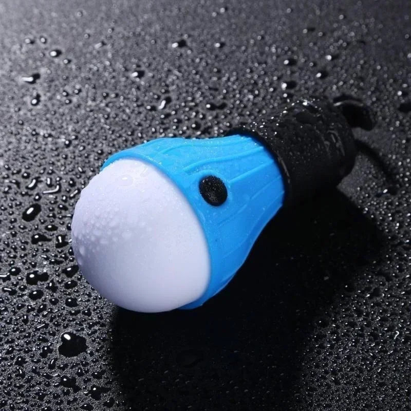 Lampe de tente extérieure Ampoule LED Lampe à crochet portable Lampe de camping adaptée aux sacs à dos extérieurs Voyant d'avertissement de sécurité pour enfants