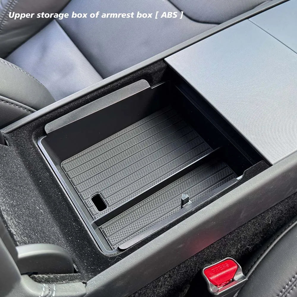 Boîte de rangement pour Console centrale Tesla, nouveau modèle Y 2025, lancement Juniper modèle 3 Highland 2024, boîte d'accoudoir, coussinet supérieur et inférieur en Silicone