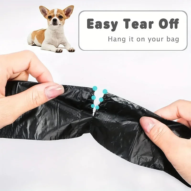 Sacs de merde de chien sacs de déchets portables pour animaux de compagnie sacs de déchets de chien durables et anti-fuite avec distributeur fournitures de nettoyage pour animaux de compagnie pour l'extérieur