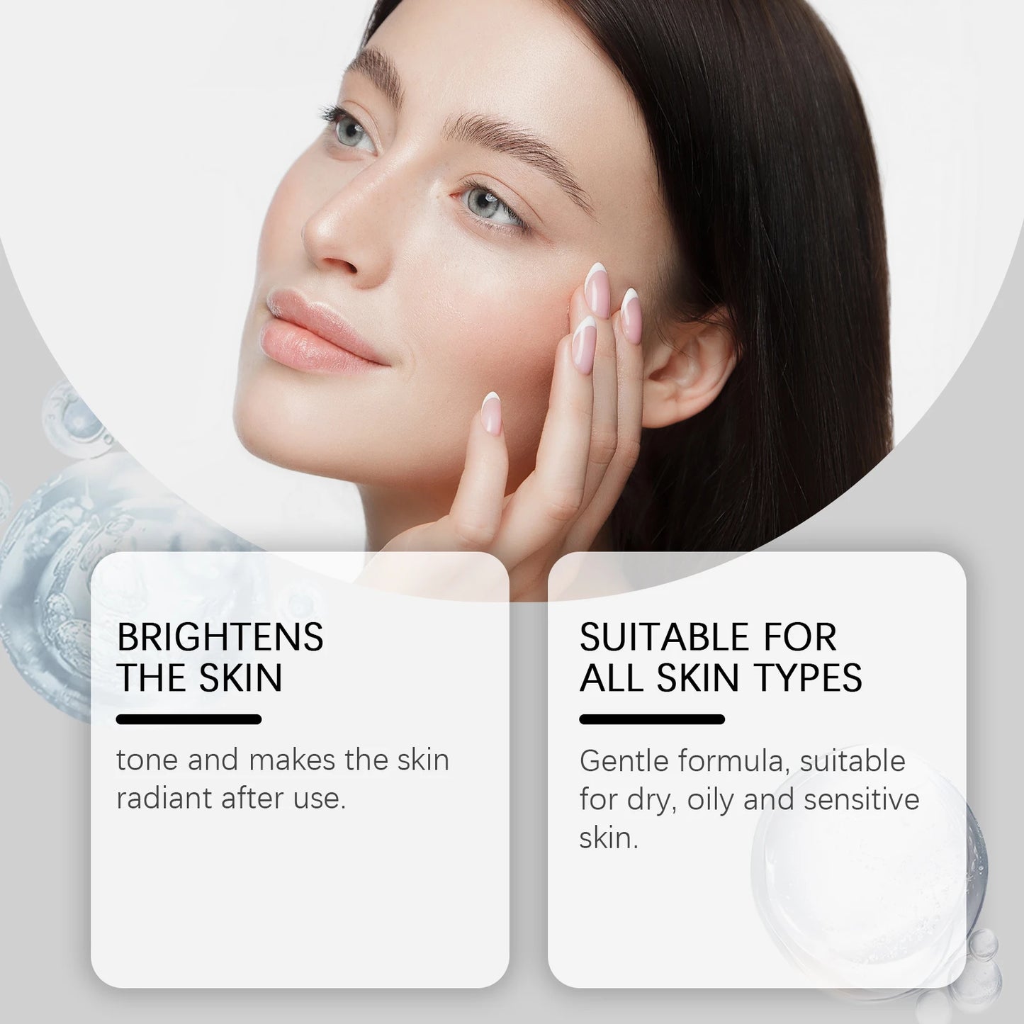 Sérum hydratant pour le visage, nourrit la peau sèche, Essence éclaircissante, ligne Fine lisse, rétrécit les Pores, Toner, liquide exfoliant au riz noir