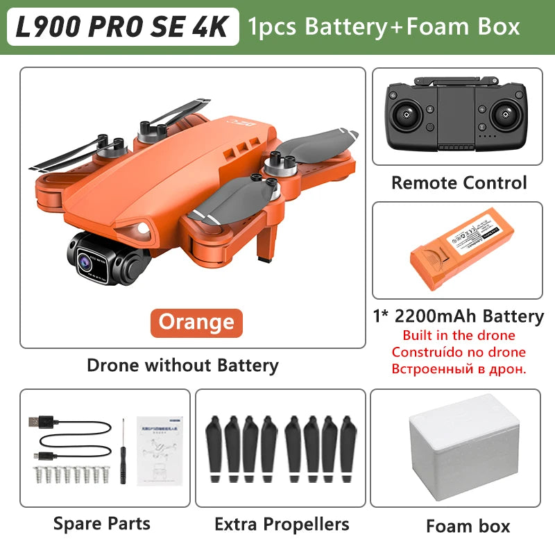 LYZRC L900 PRO GPS Drone 4K professionnel HD double caméra 5G WIFI moteur sans brosse FPV quadrirotor pliable photographie aérienne Drone