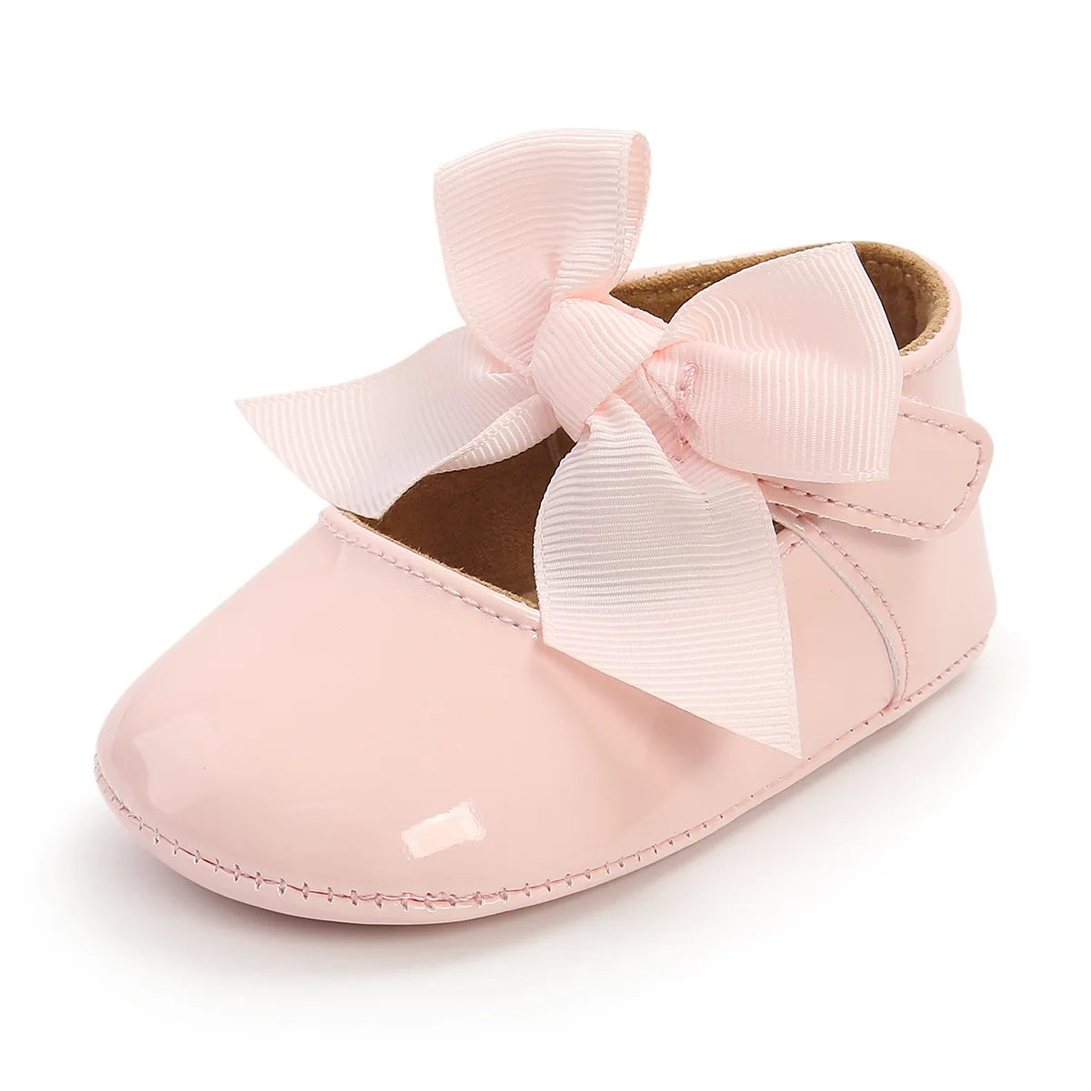 Meckior bébé chaussures nœud papillon semelle en caoutchouc anti-dérapant PU Ballet pantoufles bébé fille robe chaussures premier marcheur enfant en bas âge berceau chaussures