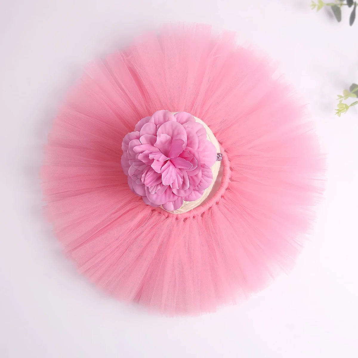 Ylsteed – tenues de photographie pour nouveau-né fille, jupe Tutu faite à la main avec bandeau fleuri, vêtements de princesse, accessoires Photo pour bébé fille