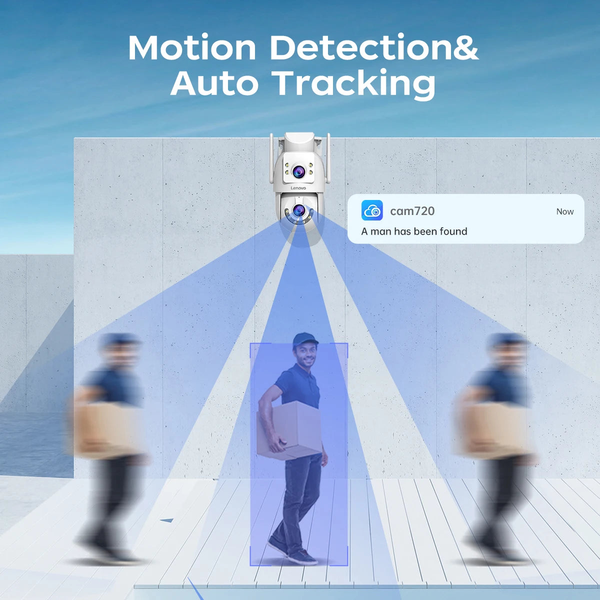 Lenovo 4K WiFi caméra de Surveillance 5G Wifi extérieur double objectif PTZ caméras IP suivi automatique Audio vidéo ONVIF sécurité CCTV caméra