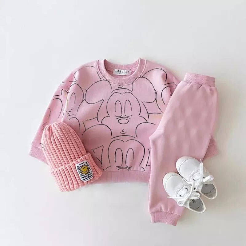 Survêtement de dessin animé pour bébé garçon et fille, ensemble t-shirt et objectifs College, décontracté et résistant, vêtements de créateurs, nouveau, été