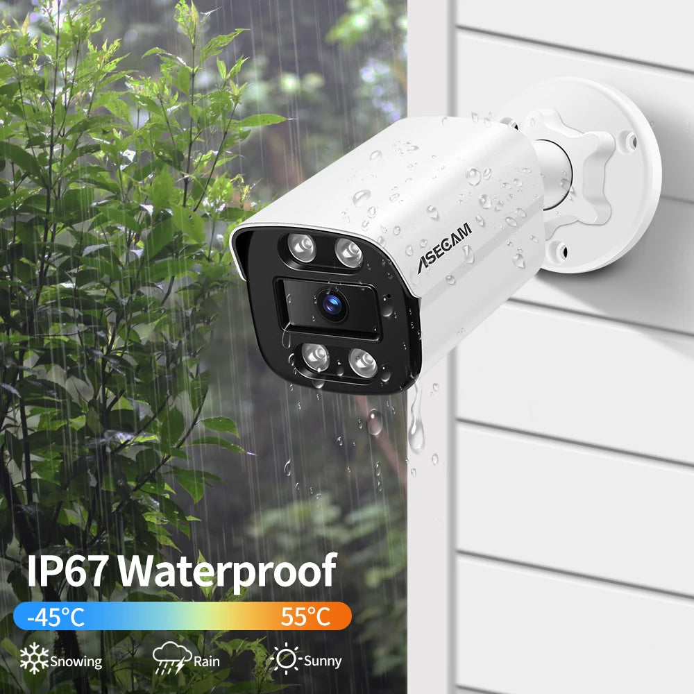 Caméra de Surveillance extérieure IP POE hd 8MP/4K, dispositif de sécurité domestique en métal couleur, avec Vision nocturne et Audio, codec H.265 et protocole Onvif