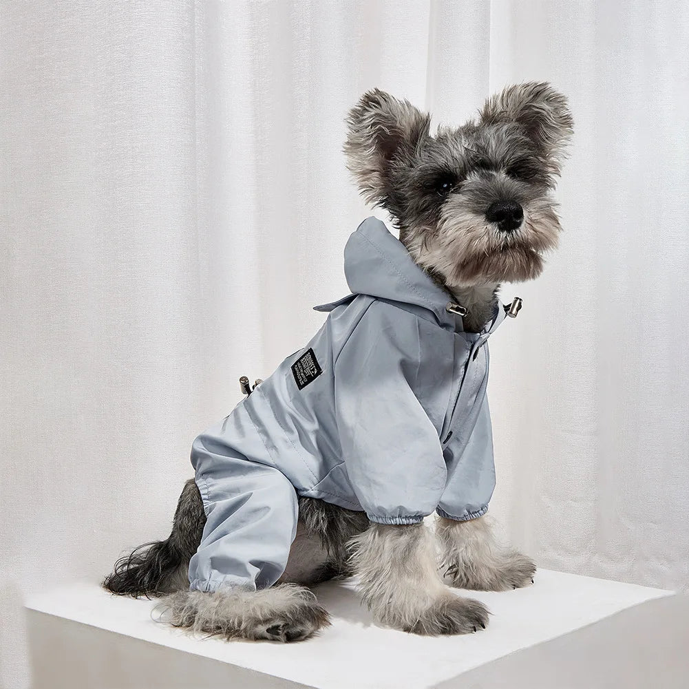 Vêtements imperméables pour chiens, imperméable réfléchissant pour chiens, veste en Polyester doux et imperméable, tenues pour chiots de compagnie