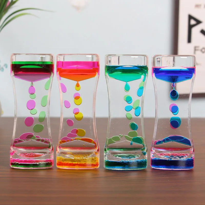 Barboteur à mouvement liquide, sablier, minuterie, jouets sensoriels pour enfants et adultes, accessoires anti-Stress, décoration de bureau et de maison, 1 pièce