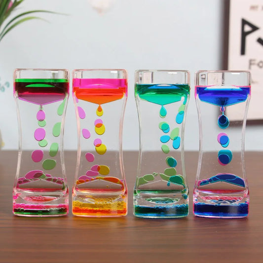 Barboteur à mouvement liquide, sablier, minuterie, jouets sensoriels pour enfants et adultes, accessoires anti-Stress, décoration de bureau et de maison, 1 pièce