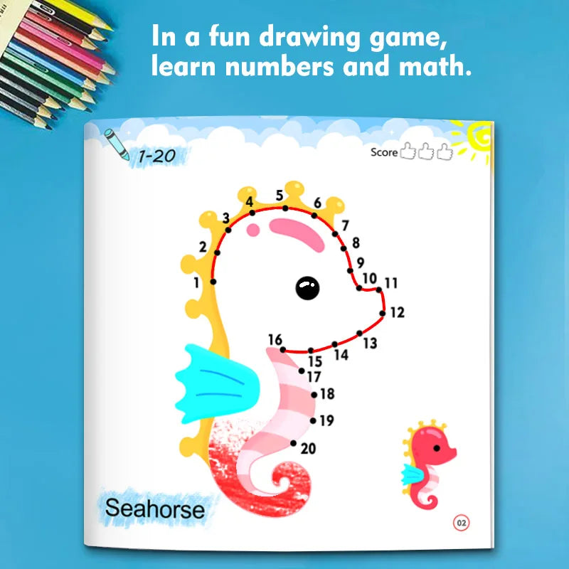 Dessin câblé, livre de dessin de graffiti pour enfants, apprendre les chiffres, l'enseignement précoce améliorer les résultats, jeu de dessin amusant, cadeau de vacances pour les garçons et les filles