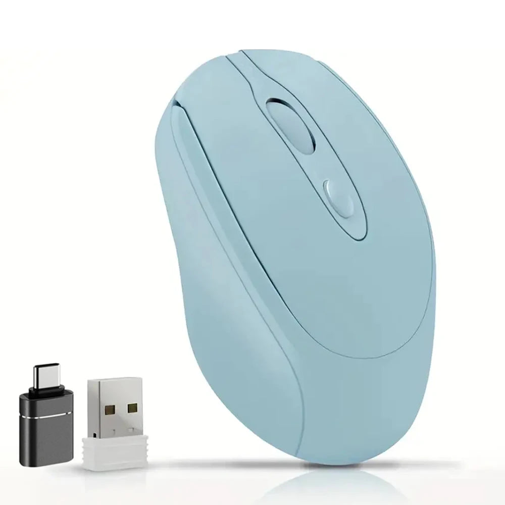 Souris d'ordinateur sans fil Rechargeable 2.4G, Compatible Bluetooth, USB, silencieuse, pour PC, ordinateur portable, Macbook, tablette