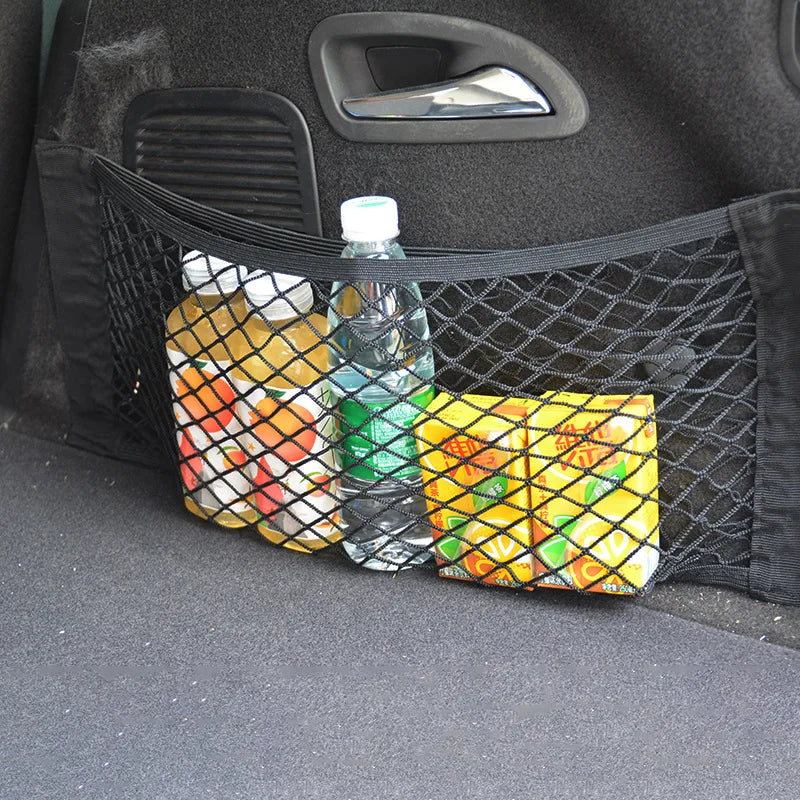 Filet de Rangement artificiel astique pour Siège Arrière de Voiture, Poche en Maille, Autocollant Magique, Sac Portable Universel, Accessoires