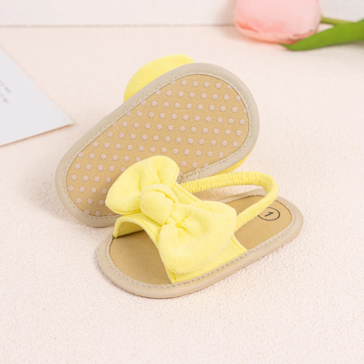 Été bébé filles sandales mode nœud semelle souple chaussures décontractées coton confortable enfant en bas âge chaussures plage bébé sandales 0-18 mois