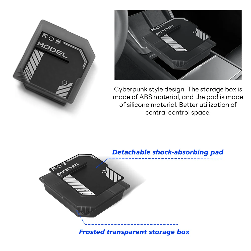 Boîte de rangement pour Console centrale Tesla, nouveau modèle Y 2025, lancement Juniper modèle 3 Highland 2024, boîte d'accoudoir, coussinet supérieur et inférieur en Silicone