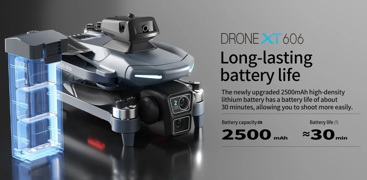 Xiaomi XT606 MAX GPS Drone 4k professionnel 8K HD caméra FPV souhait écran Drone 360 ° Jouets quadrirotor pour éviter les obstacles, drone