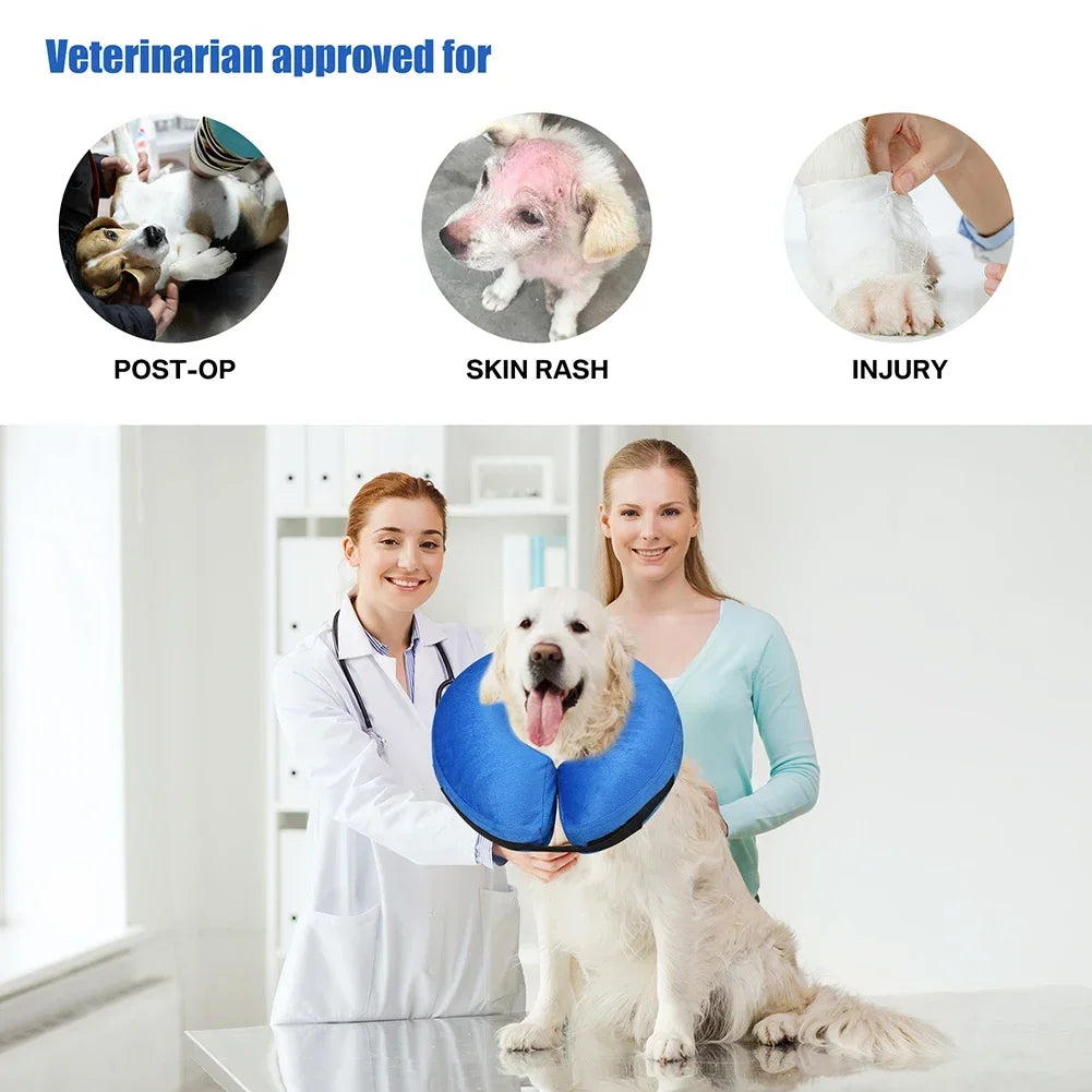 Cônes pour chiens après chirurgie, collier de protection gonflable pour chien, collier de récupération pour animaux de compagnie, cône doux pour petits, moyens ou grands chiens, chats