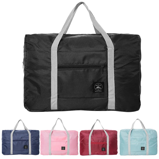 Sac de voyage pliant imperméable de couleur unie, sac à bagages léger de grande capacité