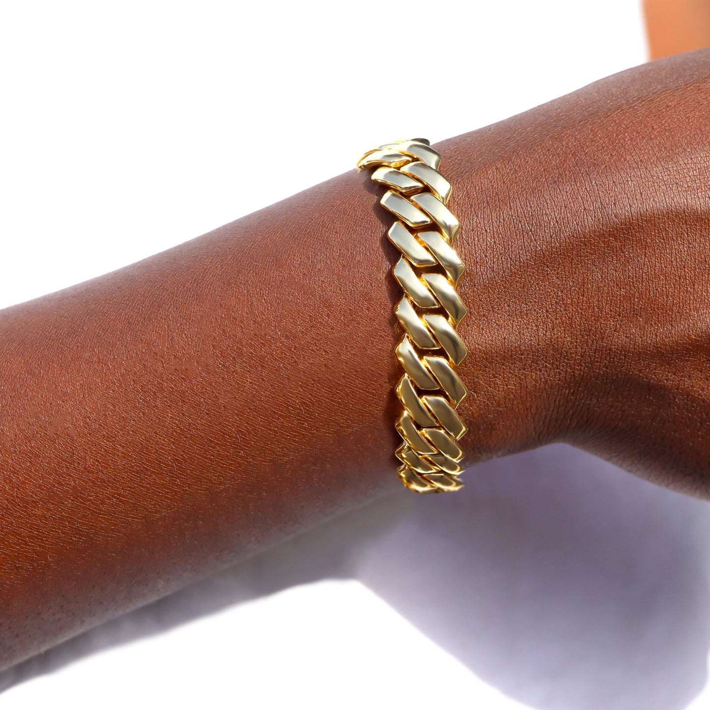Bracelets en chaîne cubaine à maillons glacés de 14MM pour hommes et femmes, strass complets, épais, Miami, Punk, Hip Hop, bijoux cadeau