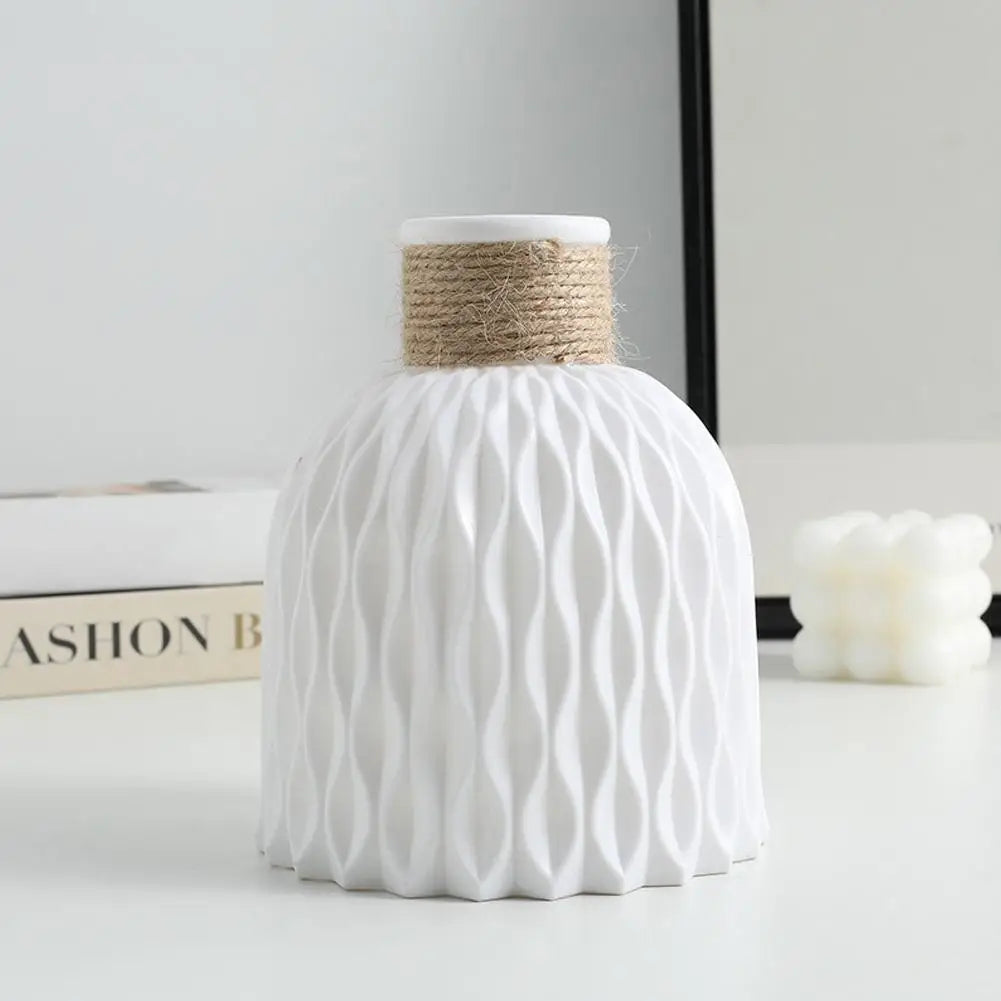 Vase à fleurs en plastique avec UL, pot de fleurs bricolage, porcelaine de salon, articles de fleurs, ornements de décoration pour la maison