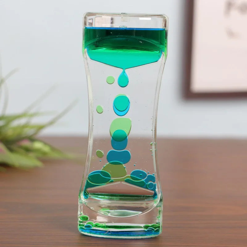 Barboteur à mouvement liquide, sablier, minuterie, jouets sensoriels pour enfants et adultes, accessoires anti-Stress, décoration de bureau et de maison, 1 pièce